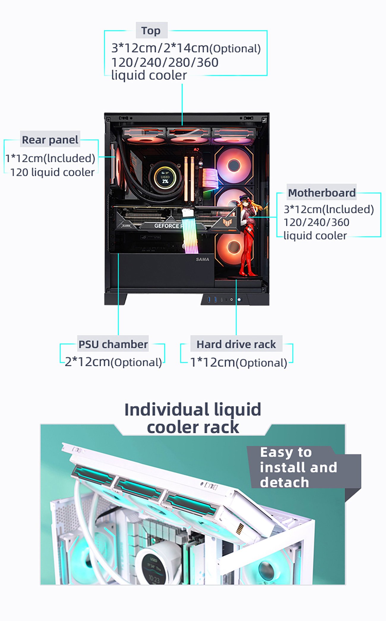 Sama 2351 Black Gaming Computer Case